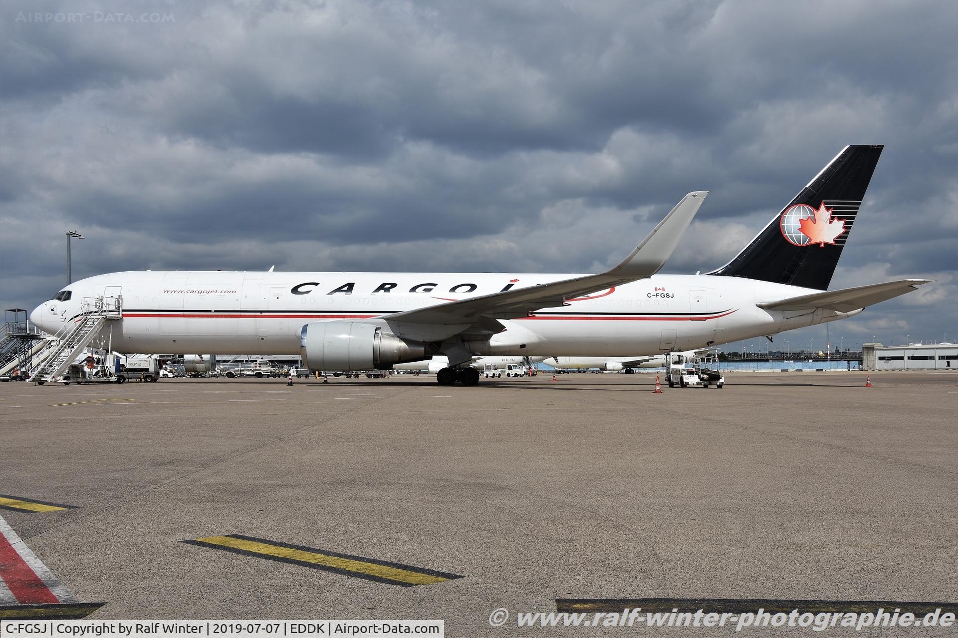 C-FGSJ, 1993 Boeing 767-39H C/N 26256, Boeing 767-39HERBCF(W) - W8 CJT CargoJet Airways - 26256 - C-FGSJ - 07.07.2019 - CGN