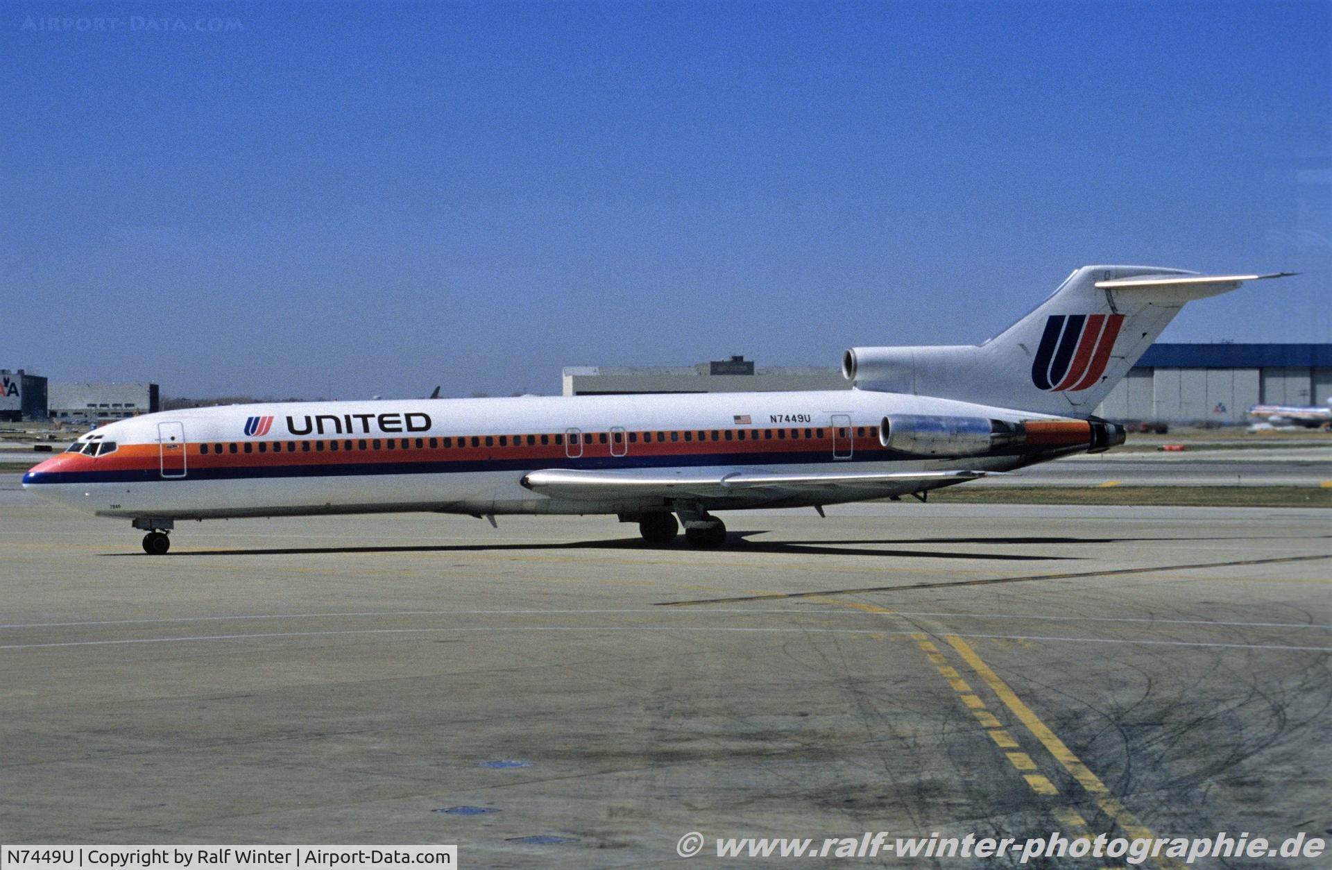 N7449U, 1979 Boeing 727-222 C/N 21903, Boeing 727-222(Adv) - United Airlines - 21903 - N7449U