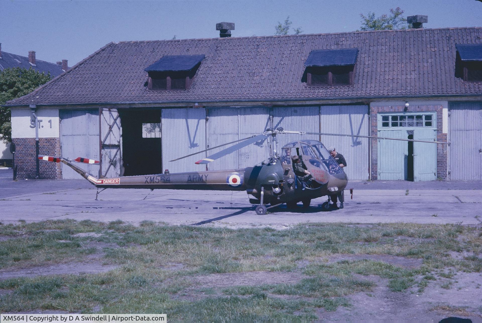 XM564, 1959 Saunders-Roe Skeeter AOP.12 C/N S2/5119, Taken in the Summer of 68 Munster, Germany.