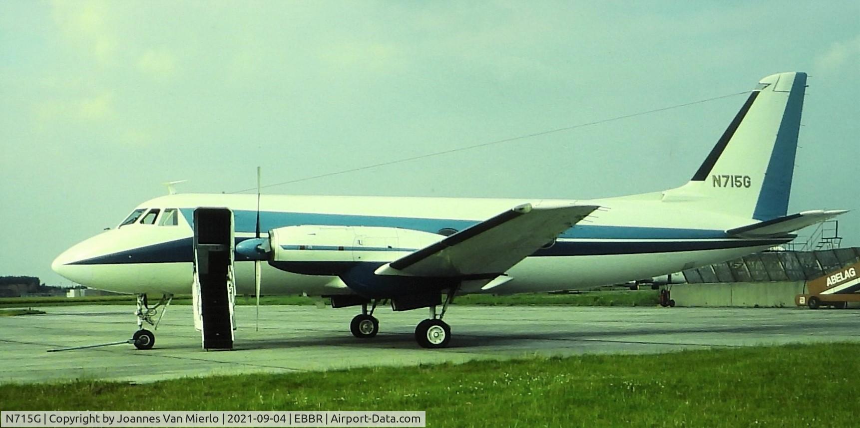 N715G, 1963 Grumman G-159 Gulfstream 1 C/N 118, Regular visitor at EBBR about 40 years ago