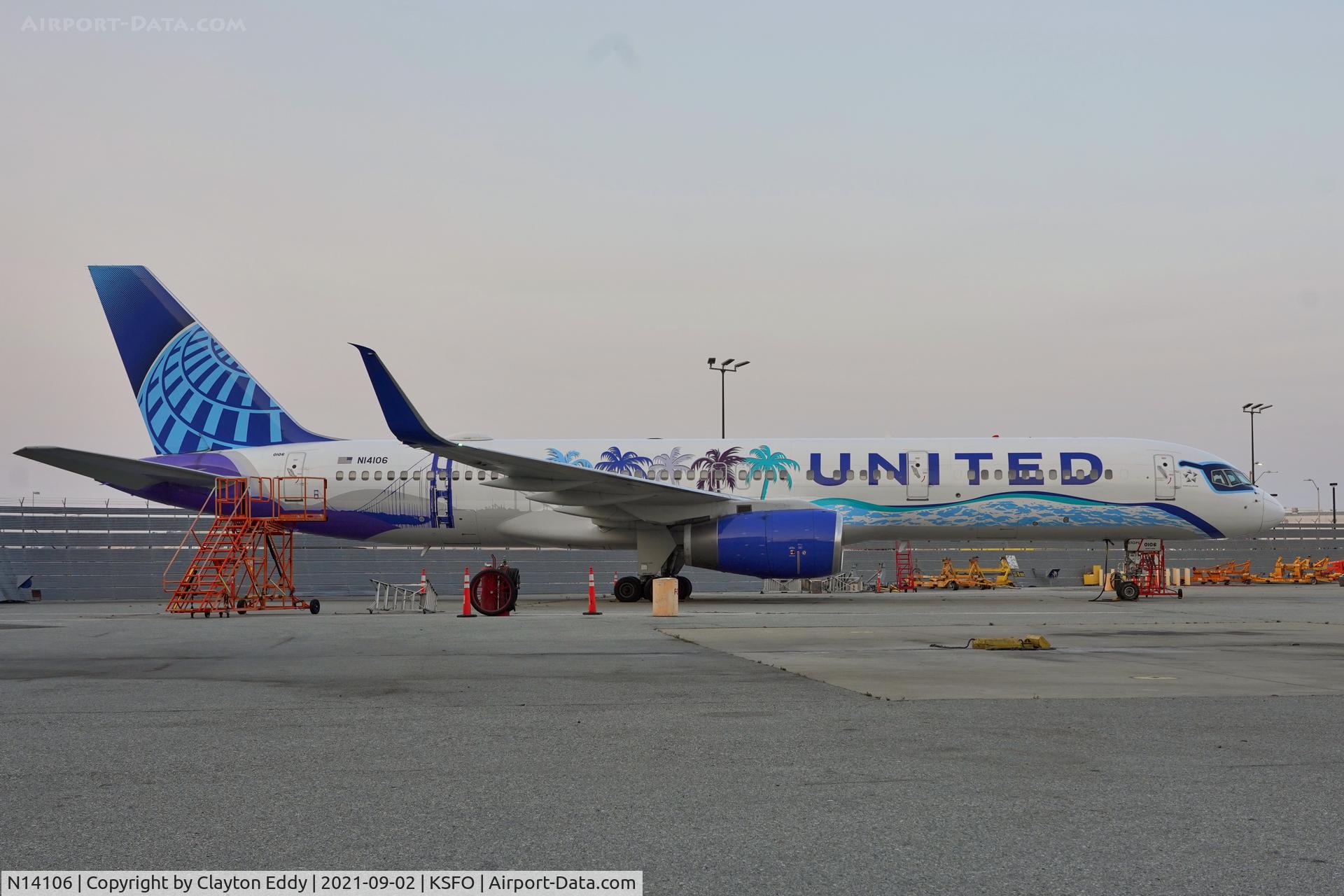 N14106, 1994 Boeing 757-224 C/N 27296, SFO 2021.