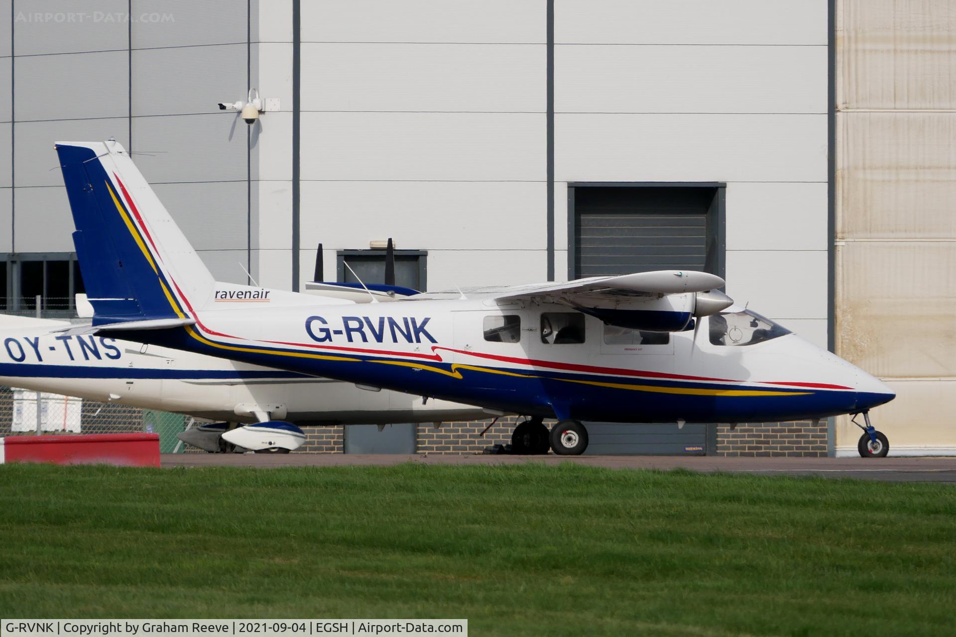 G-RVNK, 1979 Partenavia P-68B C/N 191, Parked at Norwich.