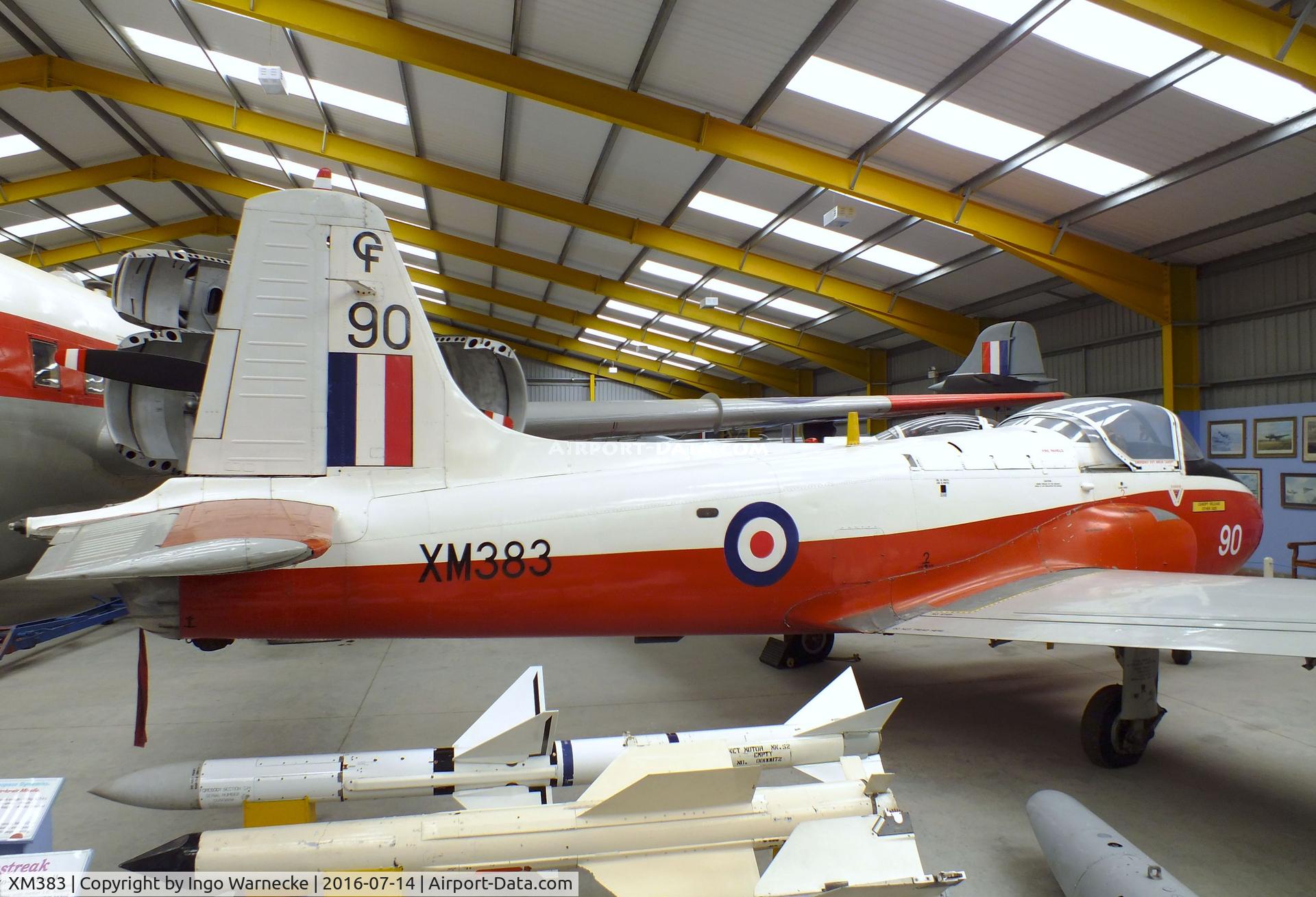 XM383, 1959 Hunting P-84 Jet Provost T.3A C/N PAC/W/6610, Hunting Percival P.84 Jet Provost T3A at the Newark Air Museum