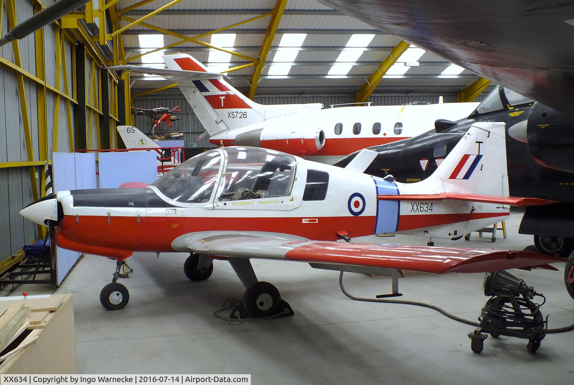 XX634, 1974 Scottish Aviation Bulldog T.1 C/N BH.120/304, Scottish Aviation Bulldog T1 at the Newark Air Museum