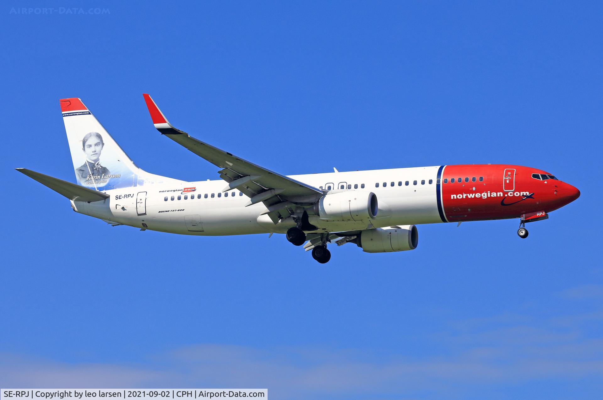 SE-RPJ, 2016 Boeing 737-8JP C/N 41153, Copenhagen 2.9.2021