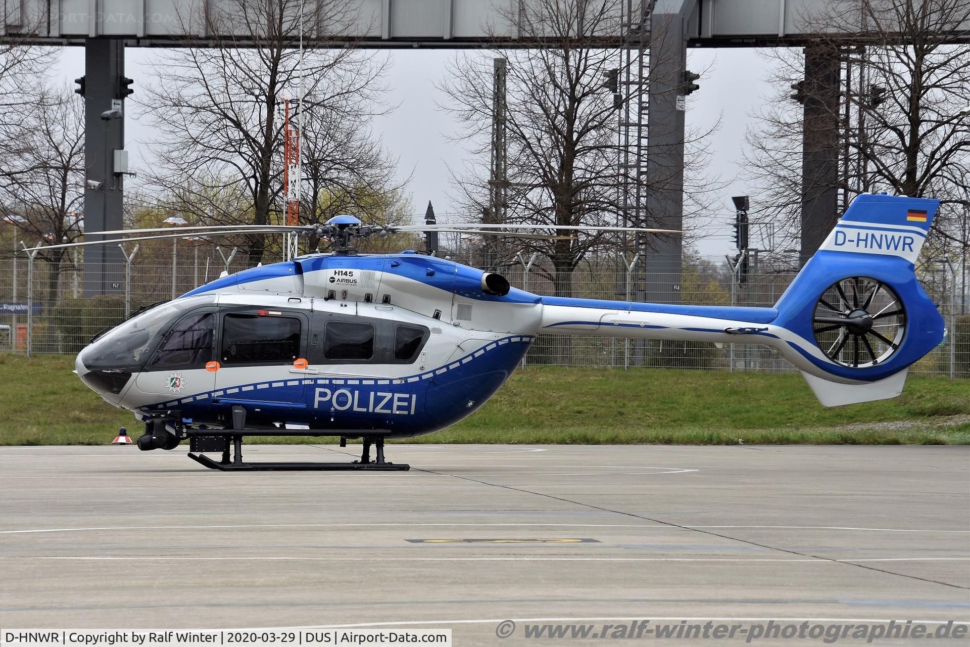D-HNWR, Airbus Helicopters H-145 (BK-117D-2) C/N 20071, Airbus Helicopters MBB BK-117D2 H145 - NRW Polizei Nordrhein Westfalen 'HUMMEL-3' - 20071 - D-HNWR - 29.03.2020 - DUS