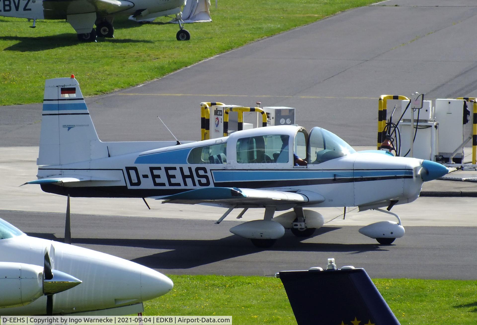 D-EEHS, 1974 Grumman American AA-5 Traveler Traveler C/N AA5-0411, Grumman American AA-5 Traveler at the 2021 Grumman Fly-in at Bonn-Hangelar airfield
