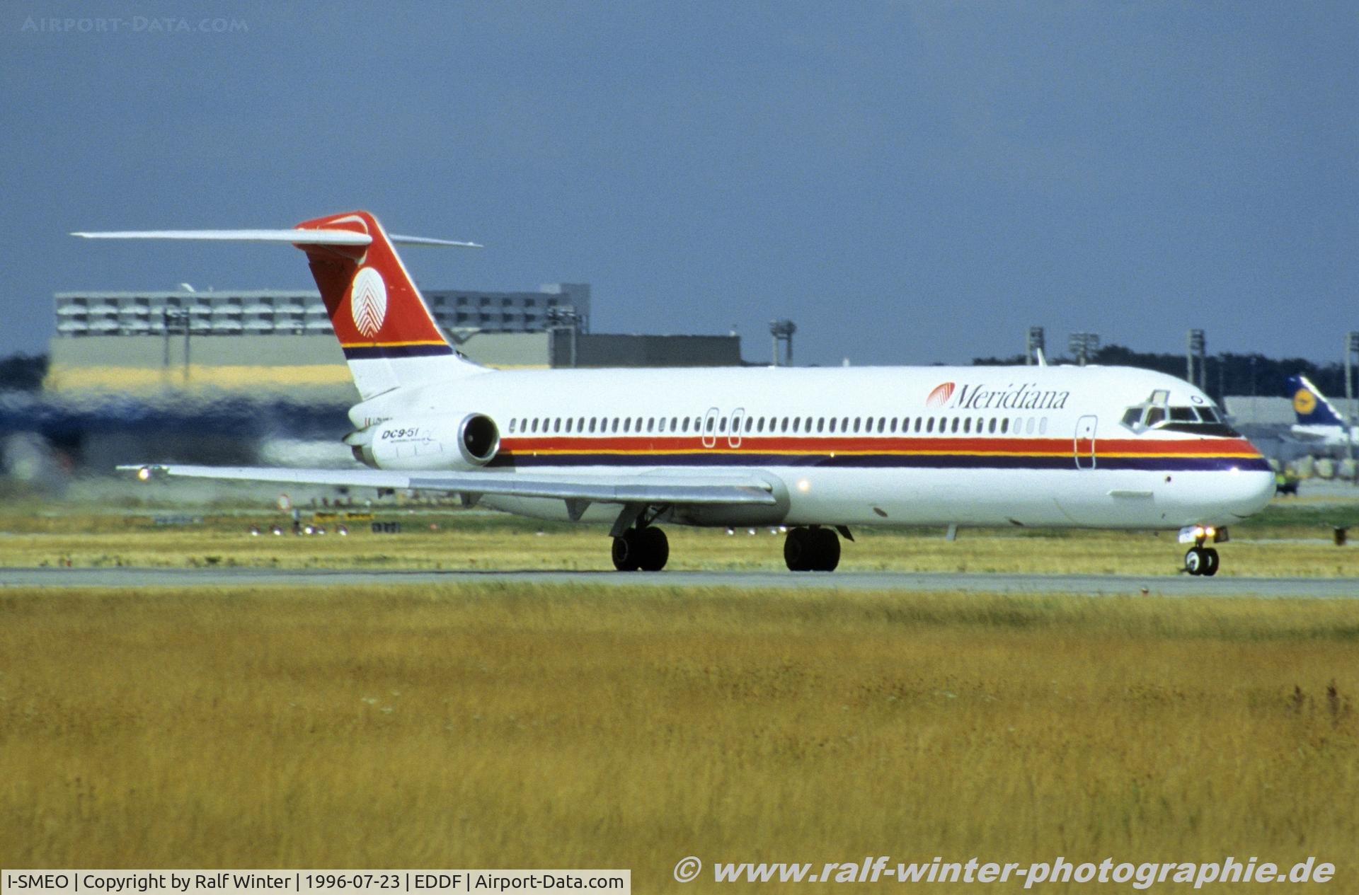I-SMEO, 1974 McDonnell Douglas DC-9-51 C/N 47655, McDonnell Douglas DC-9-51 - Meridiana - 47655 - I-SMEO - 23.07.1996 - FRA
