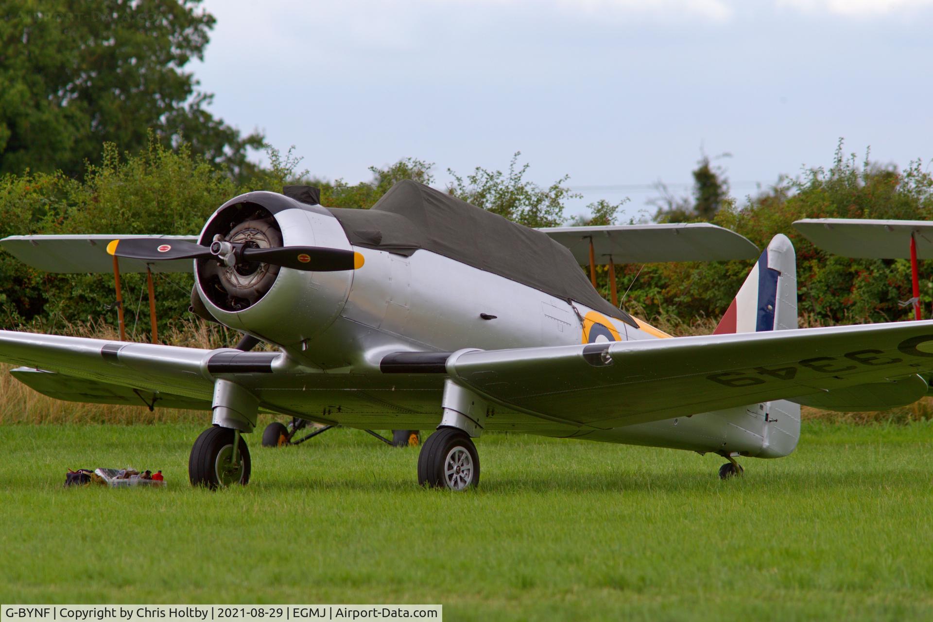 G-BYNF, 1939 North American NA-64 Yale C/N 64-2171, 1939 Yale visiting Little Gransden Airshow 2021 from Duxford