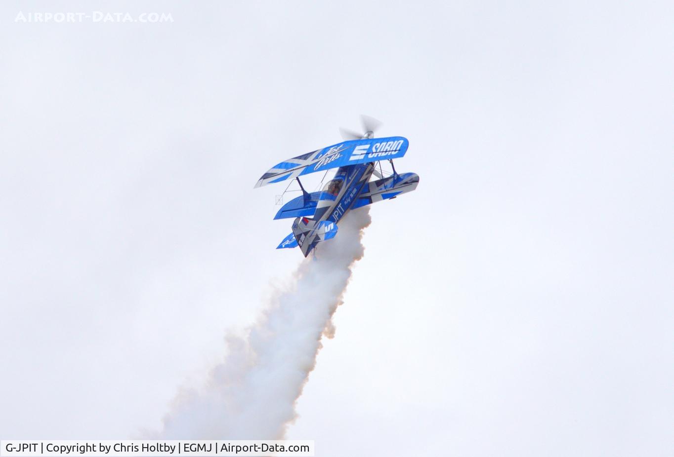 G-JPIT, 2017 Pitts S-2S Special C/N LAA 009C-15409, Pitts Special climbing and smoking in its exceptional solo display at the Little Gransden Airshow 2021