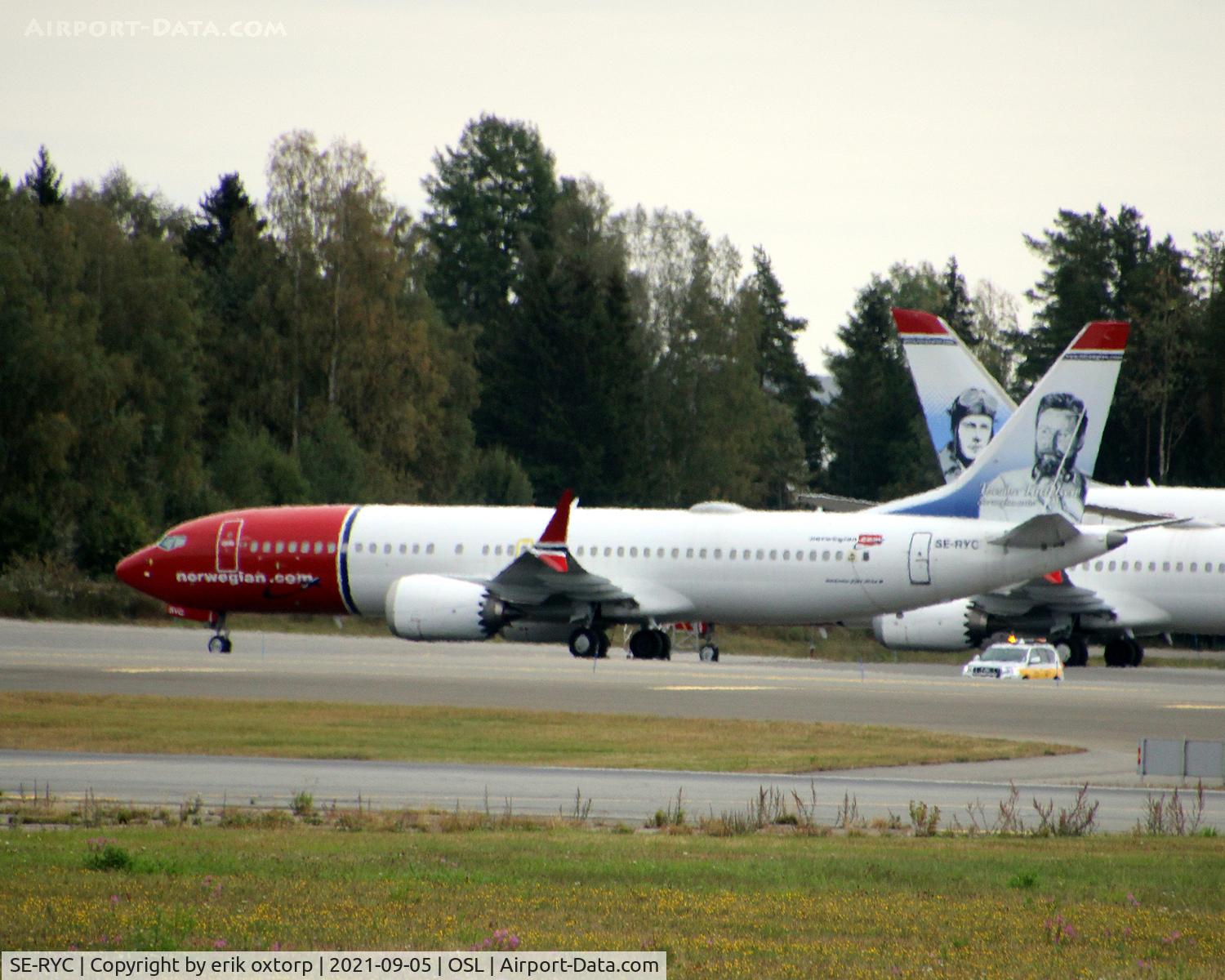 SE-RYC, 2018 Boeing 737-8 MAX C/N 63971, SE-RYC stored in OSL