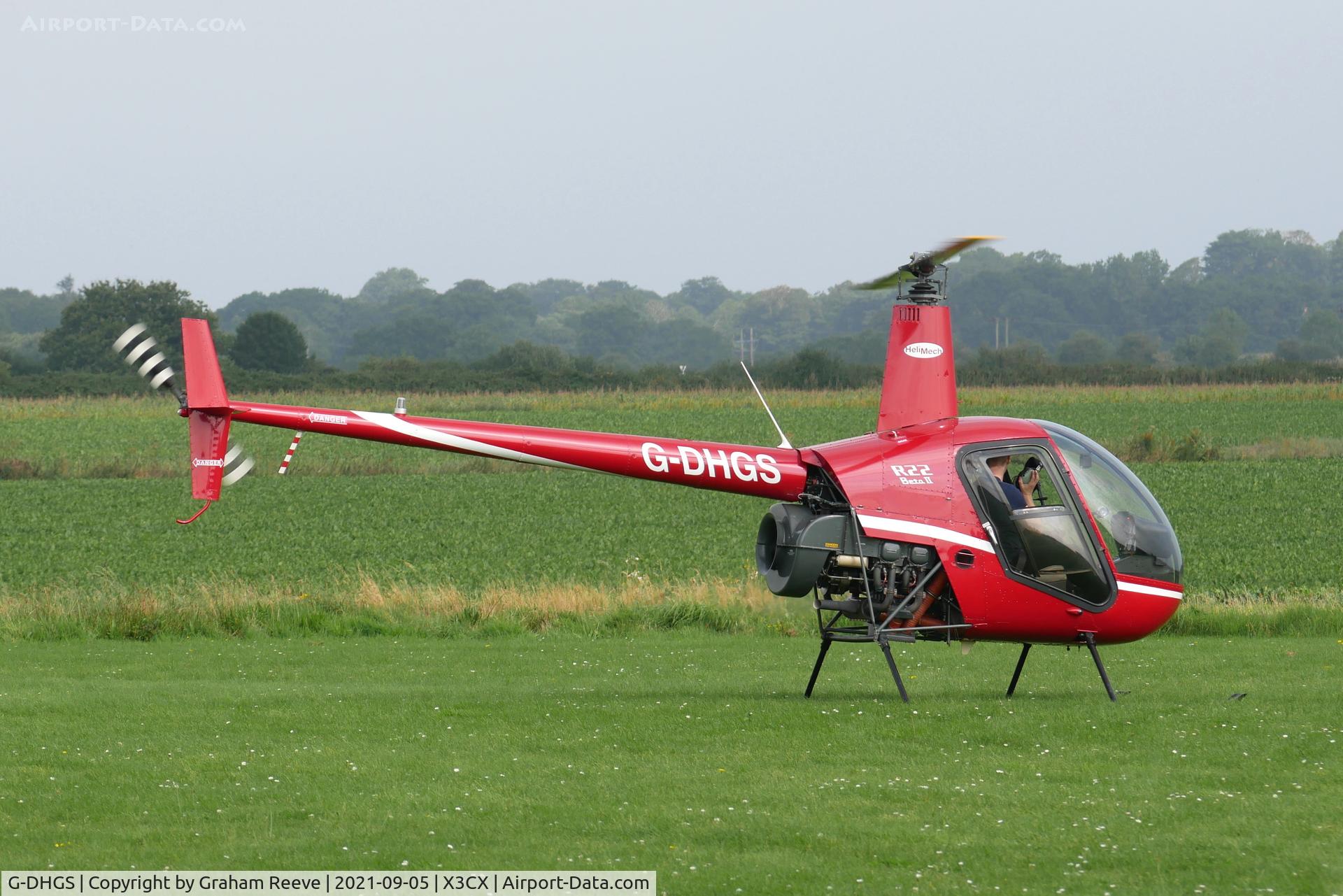 G-DHGS, 1996 Robinson R22 Beta C/N 2592, On the ground at Northrepps.