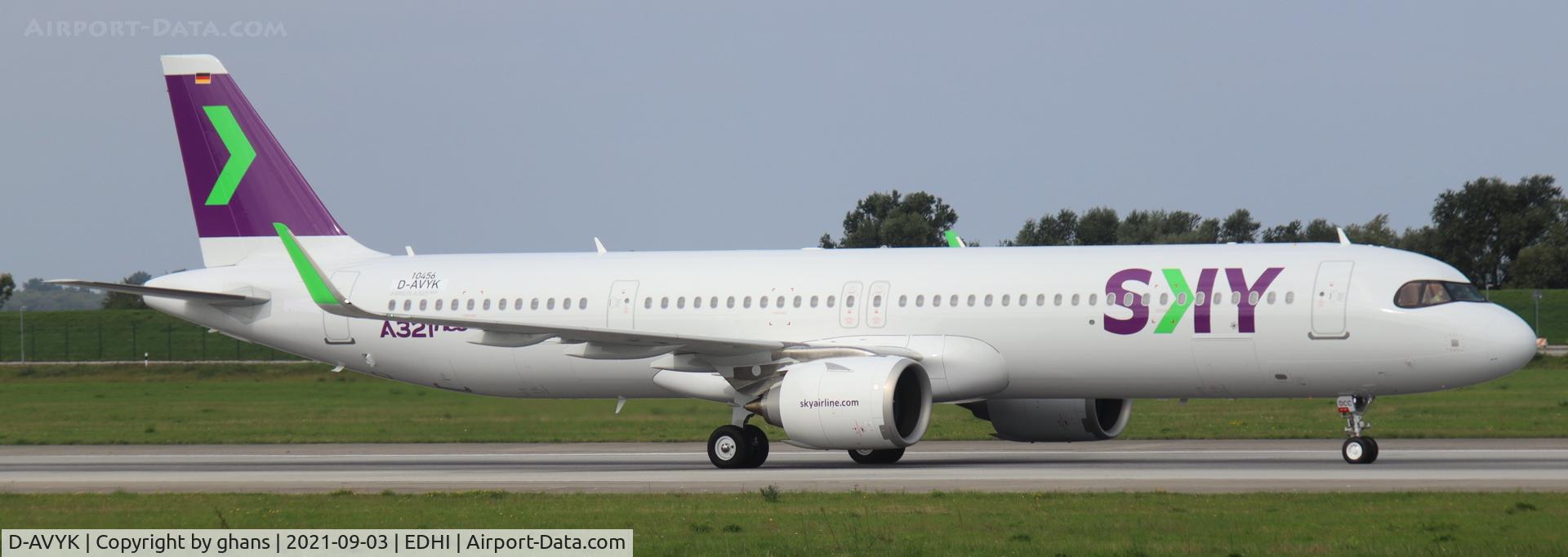 D-AVYK, 2021 Airbus A321-251NX C/N 10456, to become CC-DCC