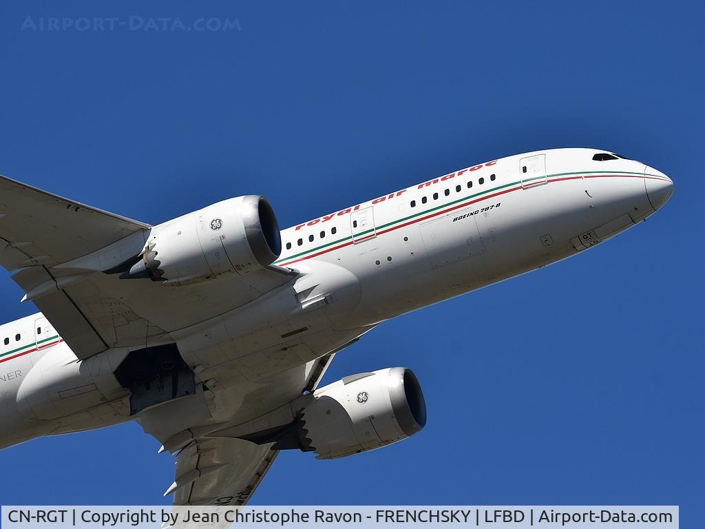 CN-RGT, 2016 Boeing 787-8 Dreamliner C/N 35509, Royal Air Maroc RAM1723 departure runway 05 to Casblanca