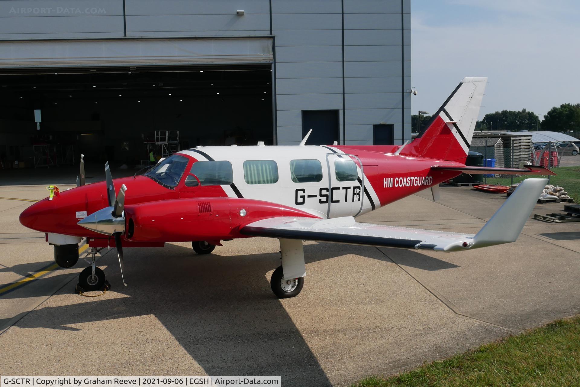 G-SCTR, 1979 Piper PA-31-310 Navajo Navajo C/N 31-7912112, Parked at Norwich.