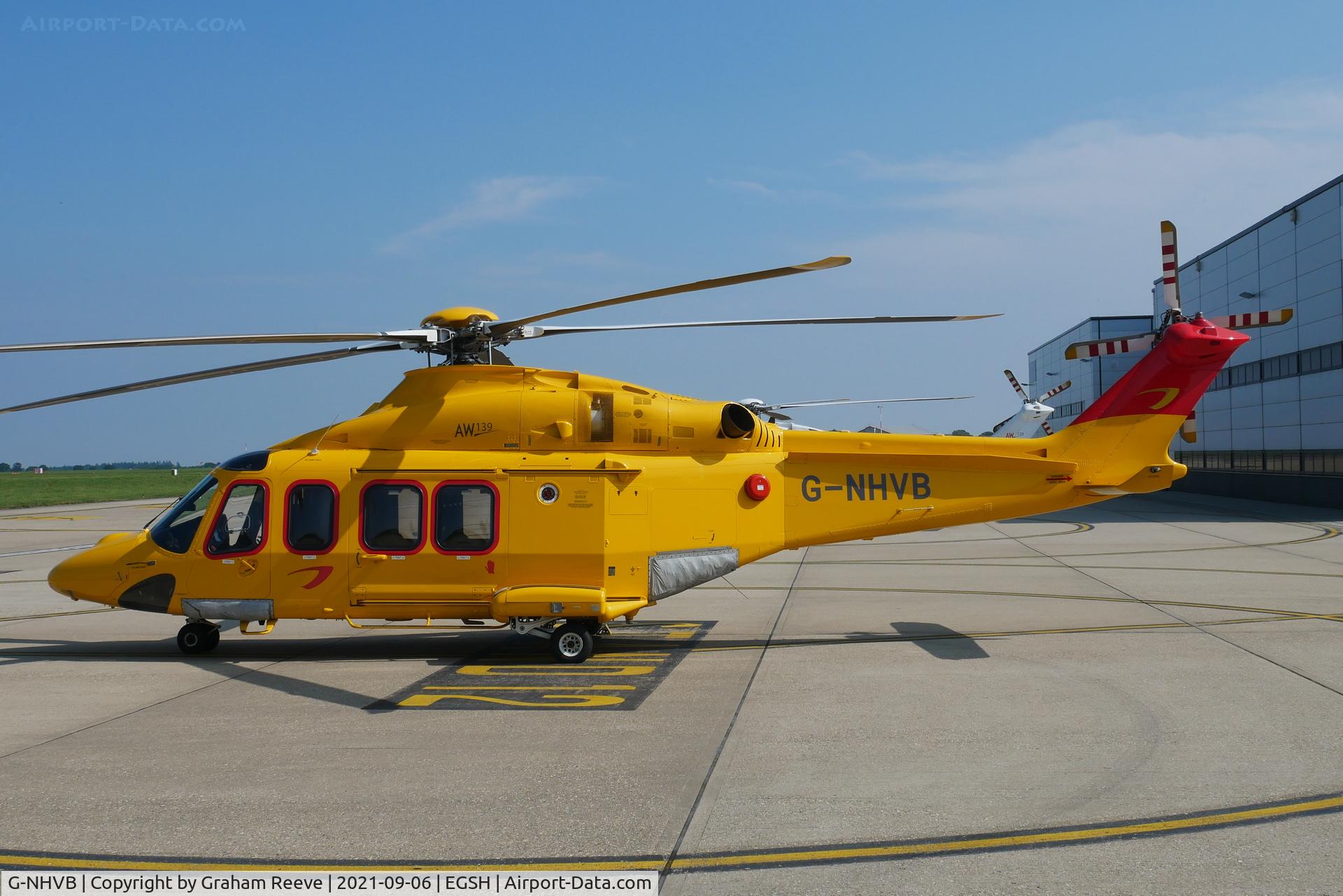 G-NHVB, 2013 AgustaWestland AW-139 C/N 41354, Parked at Norwich.