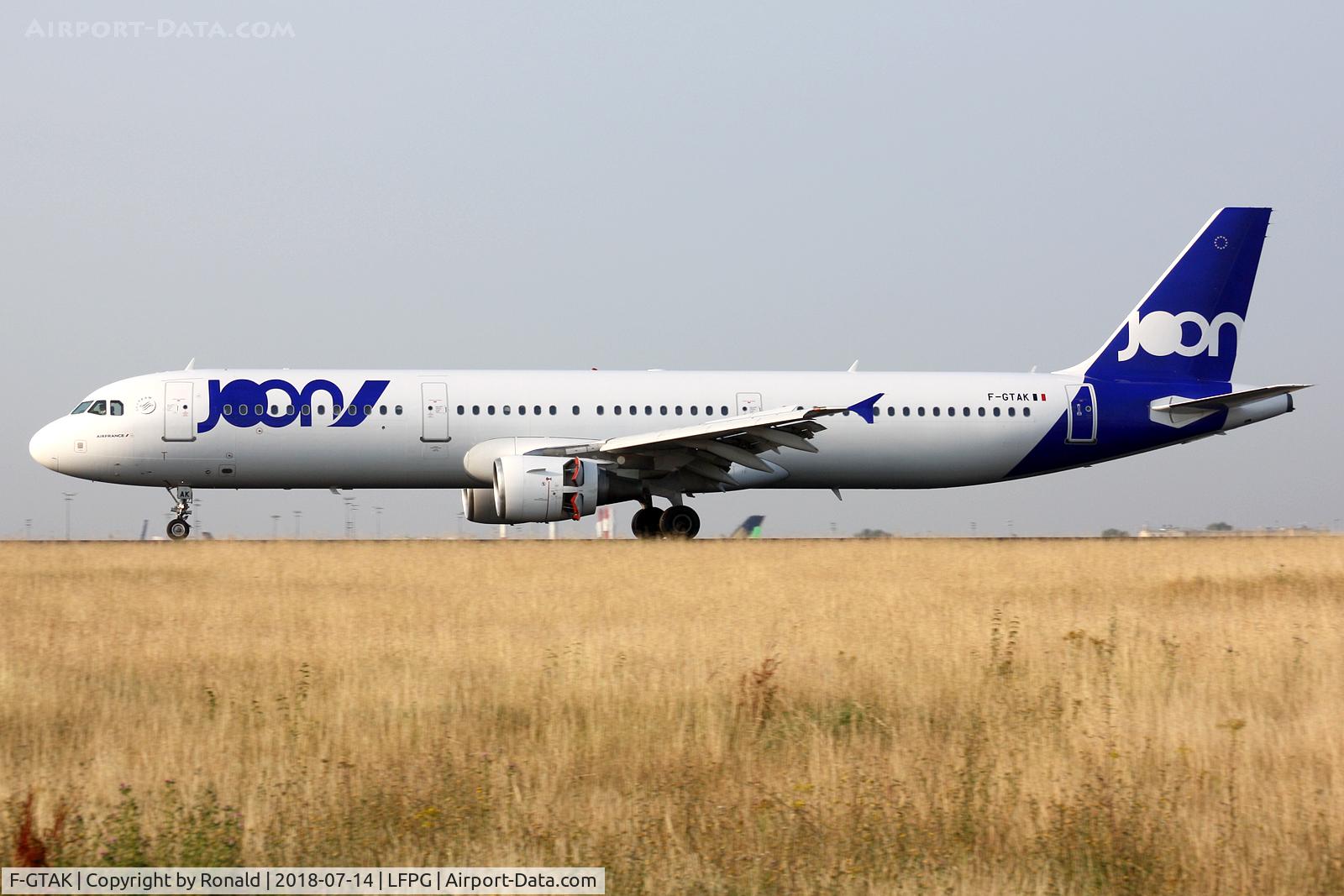 F-GTAK, 2001 Airbus A321-211 C/N 1658, at cdg