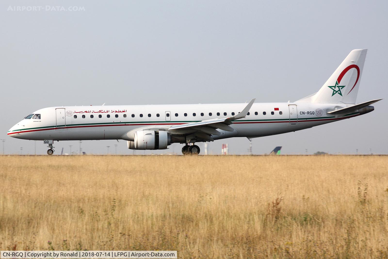 CN-RGQ, 2014 Embraer 190AR (ERJ-190-100IGW) C/N 19000682, at cdg