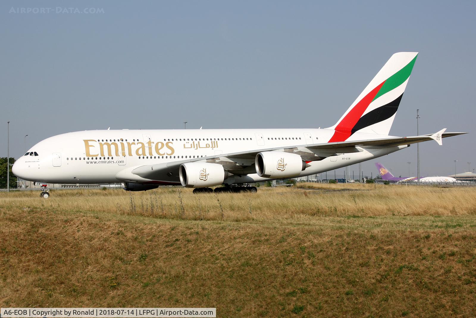 A6-EOB, 2014 Airbus A380-861 C/N 164, at cdg