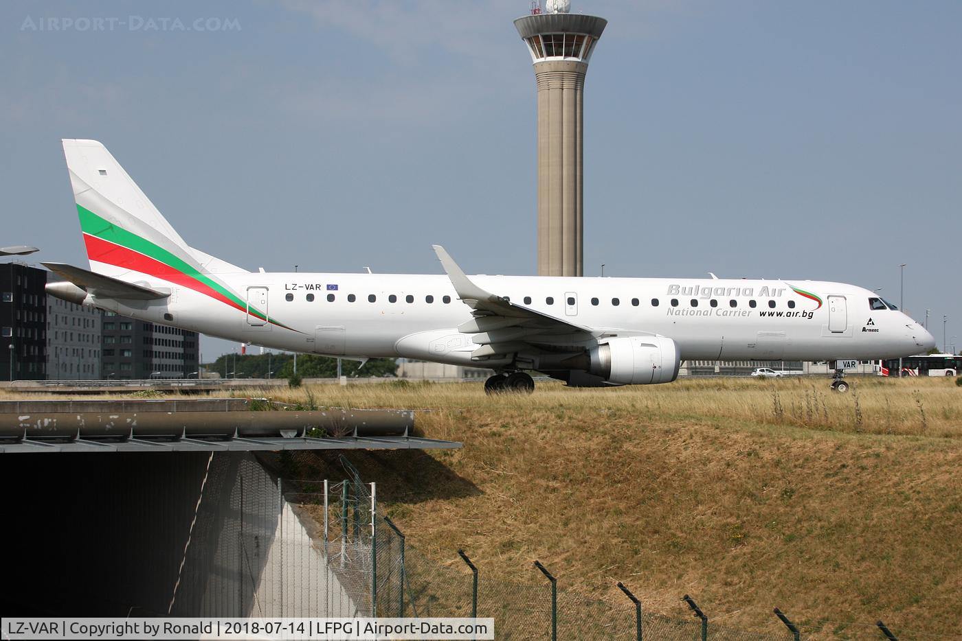 LZ-VAR, 2012 Embraer 190AR (ERJ-190-100IGW) C/N 19000496, at cdg