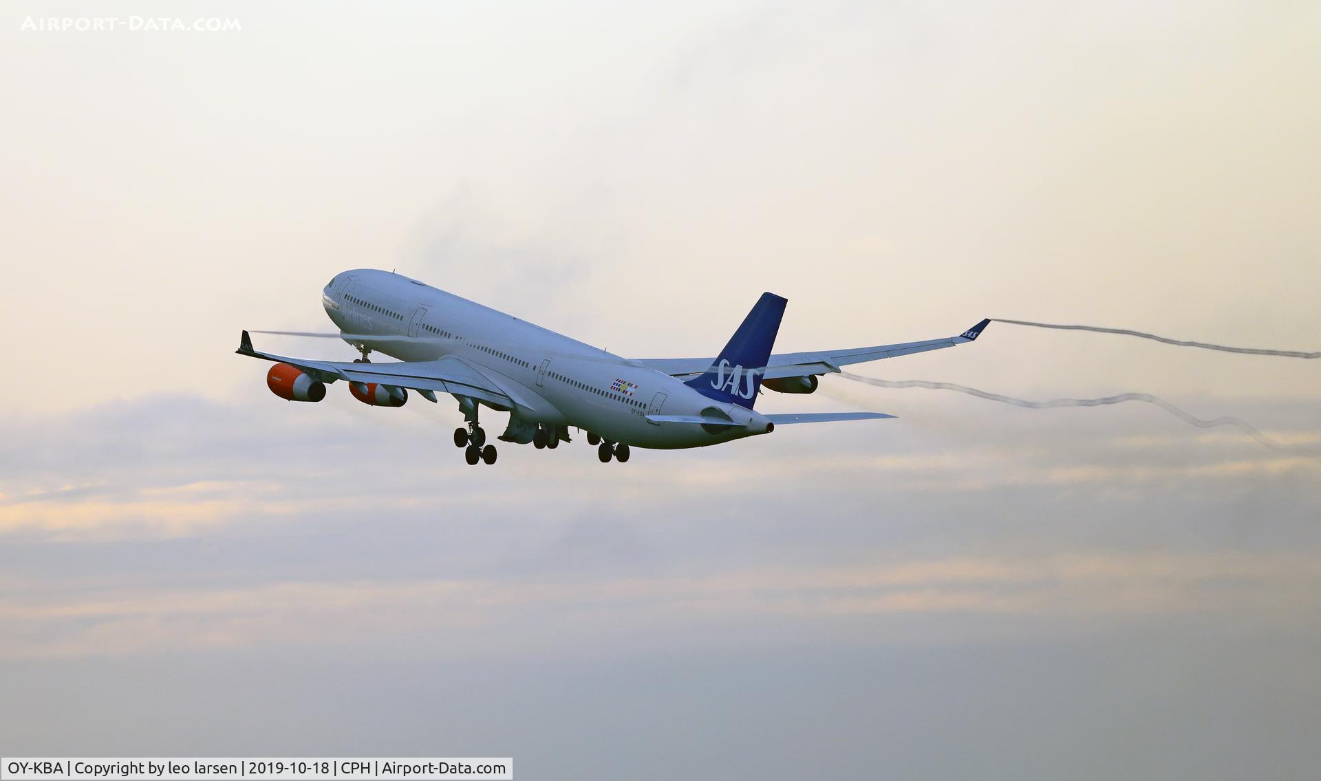 OY-KBA, 2001 Airbus A340-313X C/N 435, Copenhagen 18.10-2019