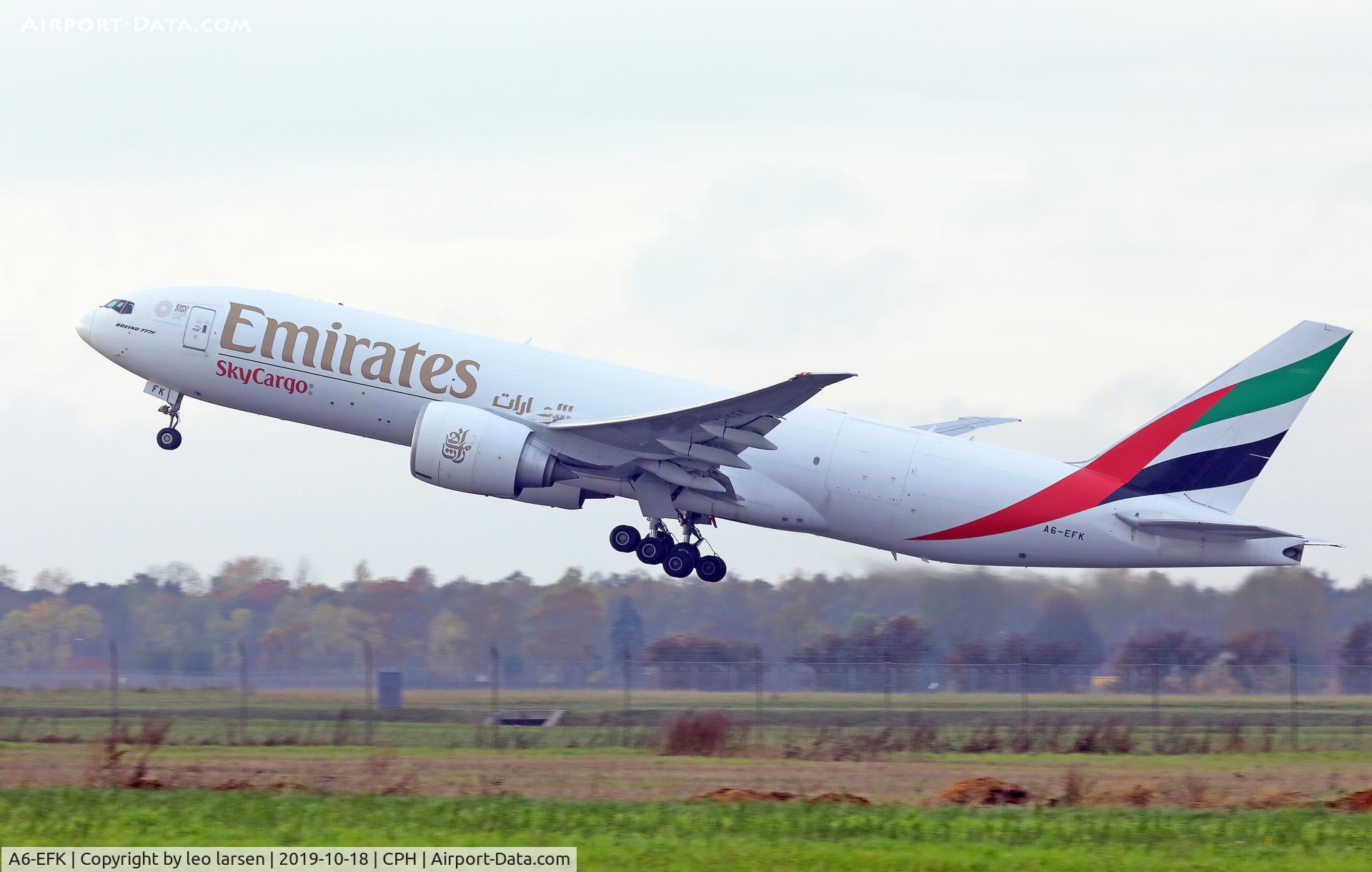 A6-EFK, 2013 Boeing 777-F1H C/N 35611, Copenhagen 18.10.2019