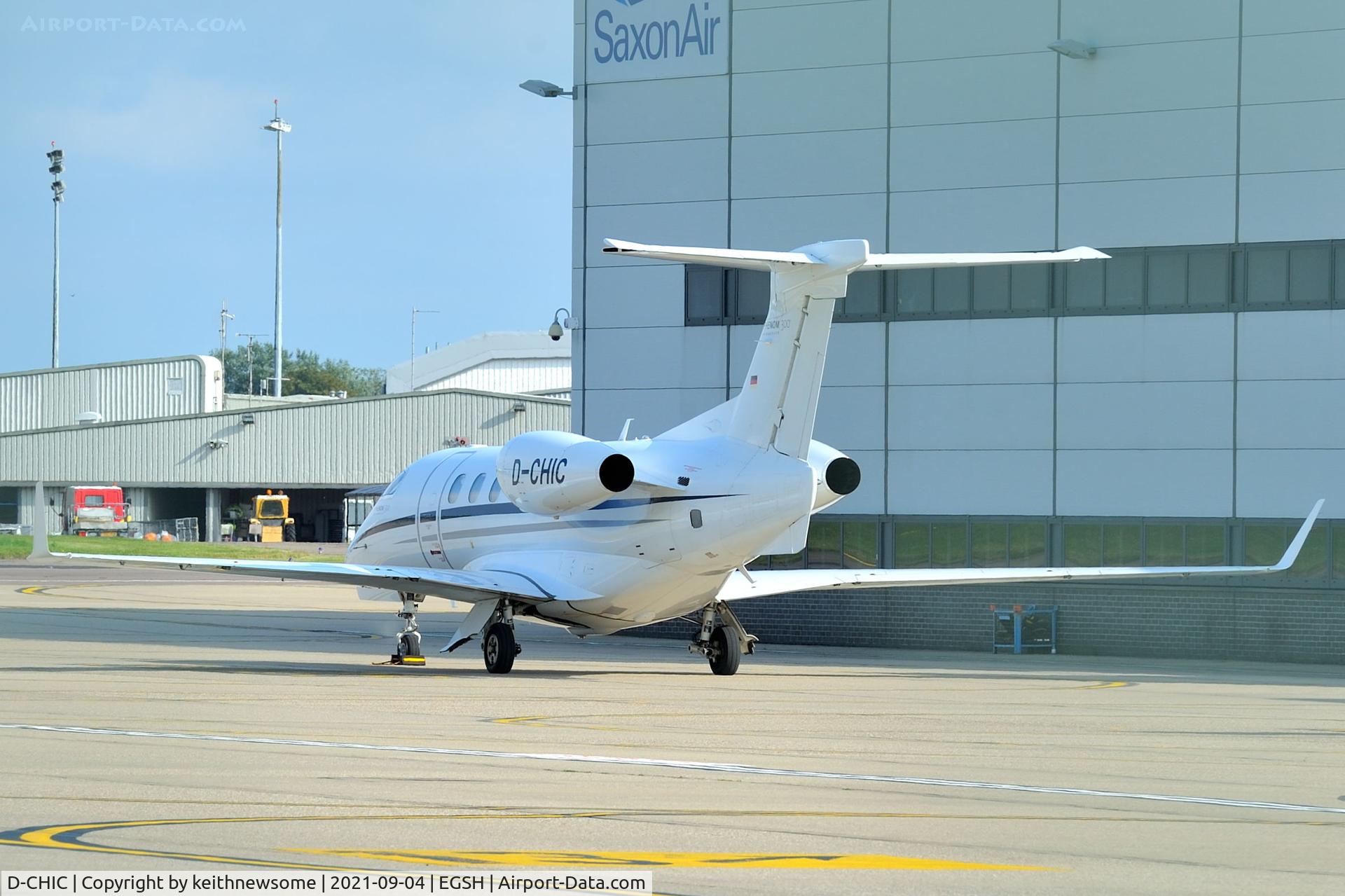 D-CHIC, 2012 Embraer EMB-505 Phenom 300 C/N 50500096, Parked at Norwich.