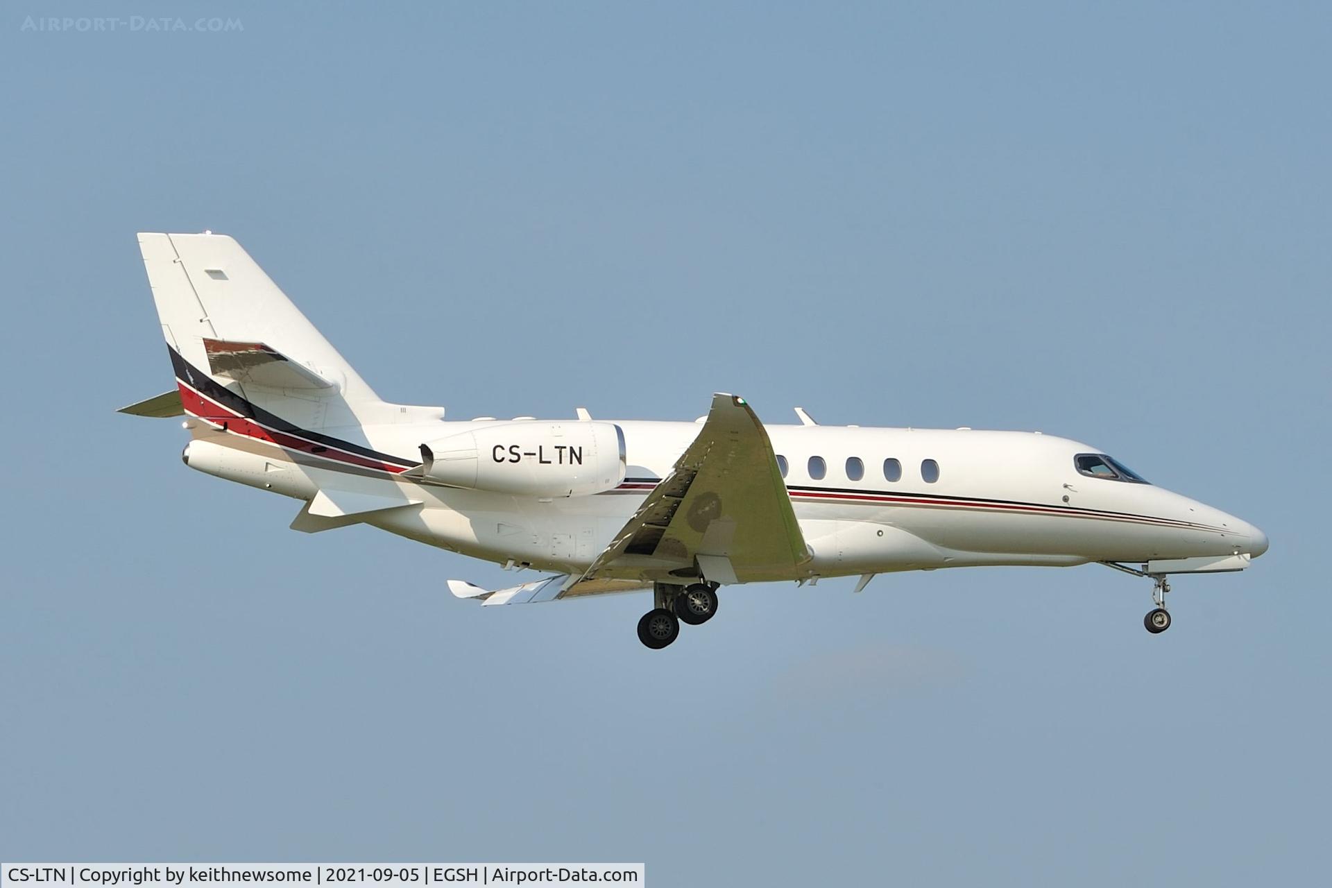 CS-LTN, 2020 Cessna 680A Citation Latitude C/N 680A-0228, Arriving at Norwich from Dundee.