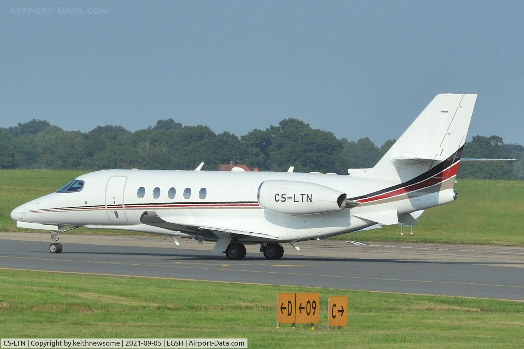CS-LTN, 2020 Cessna 680A Citation Latitude C/N 680A-0228, Leaving Norwich for Berlin.