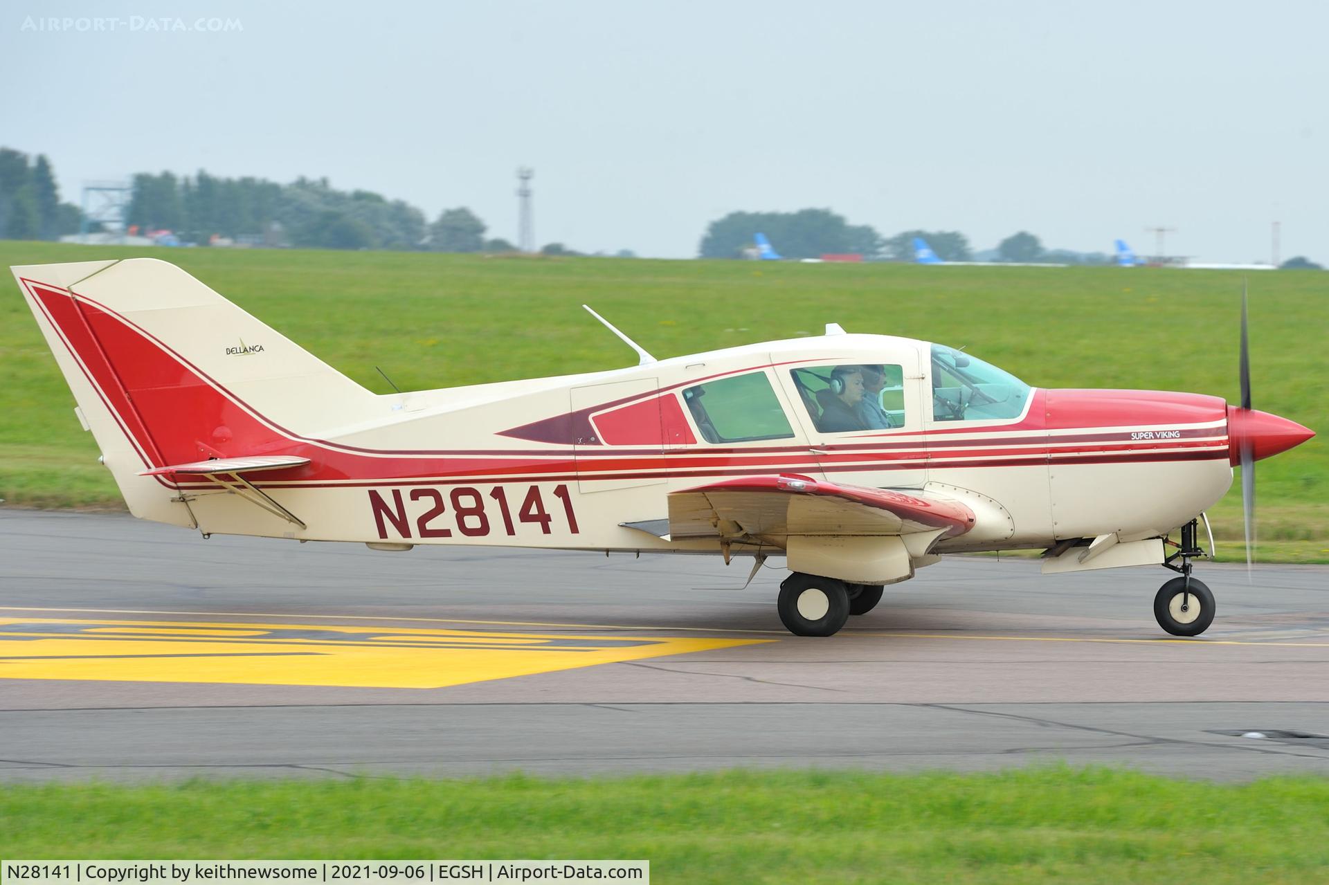 N28141, 1980 Bellanca 17-30A Viking C/N 80-30982, Arriving at Norwich.