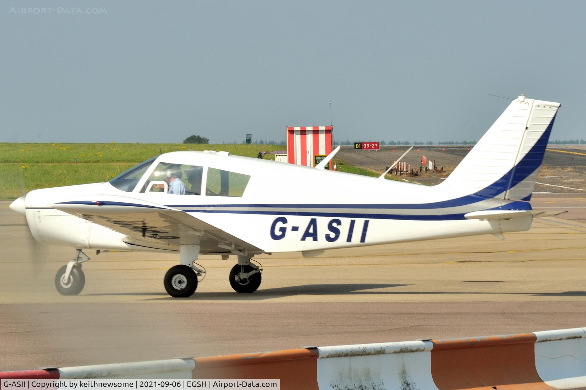 G-ASII, 1963 Piper PA-28-180 Cherokee C/N 28-1264, Arriving at Norwich.