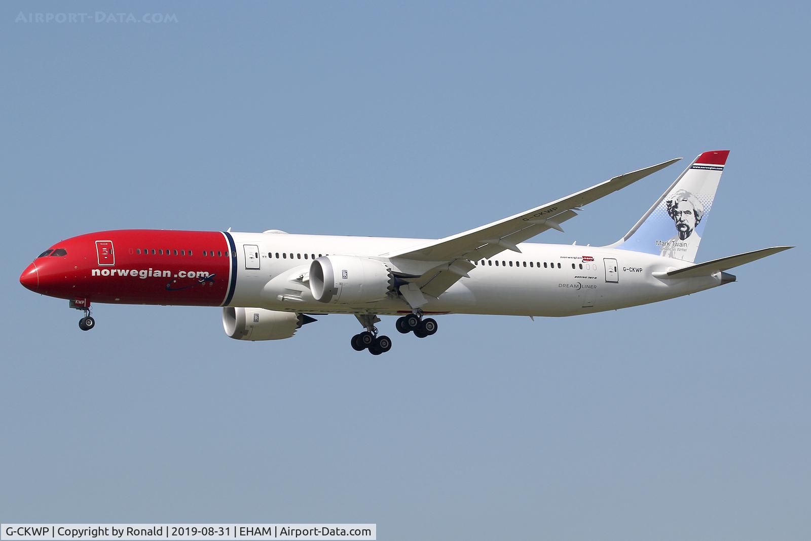 G-CKWP, 2018 Boeing 787-9 Dreamliner C/N 63318, at spl