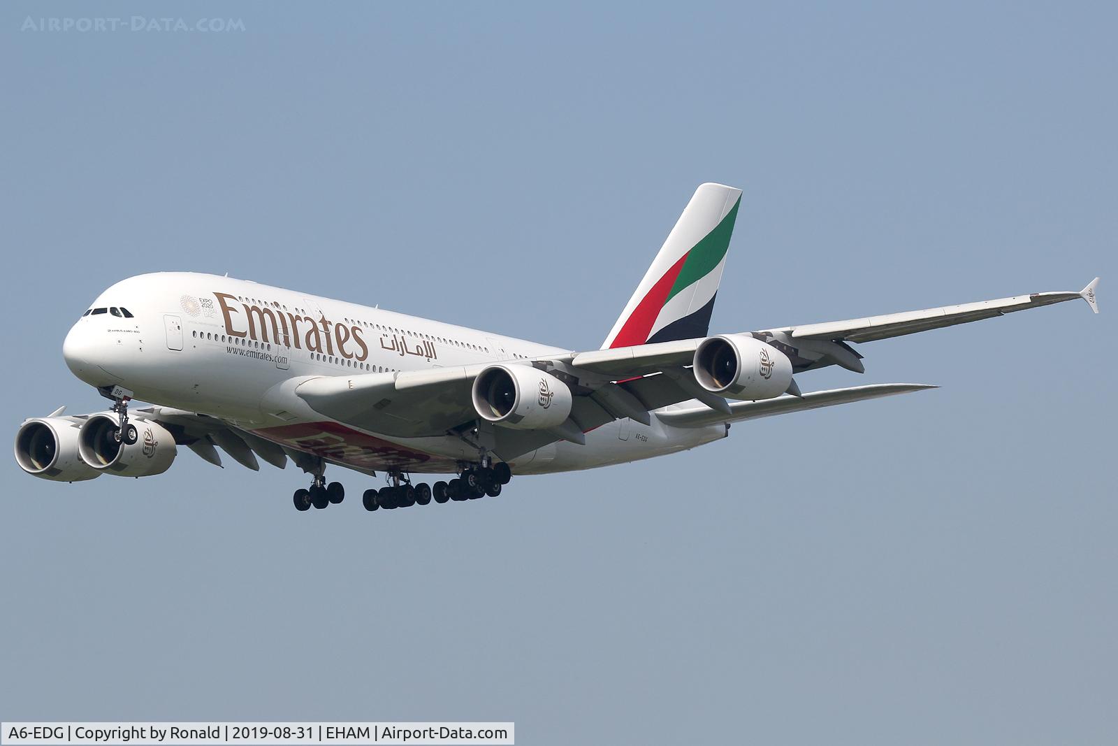 A6-EDG, 2009 Airbus A380-861 C/N 023, at spl