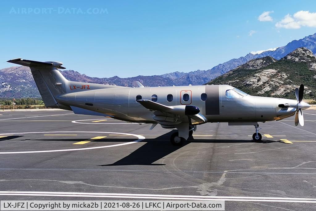 LX-JFZ, 2017 Pilatus PC-12/47E C/N 1572, Parked
