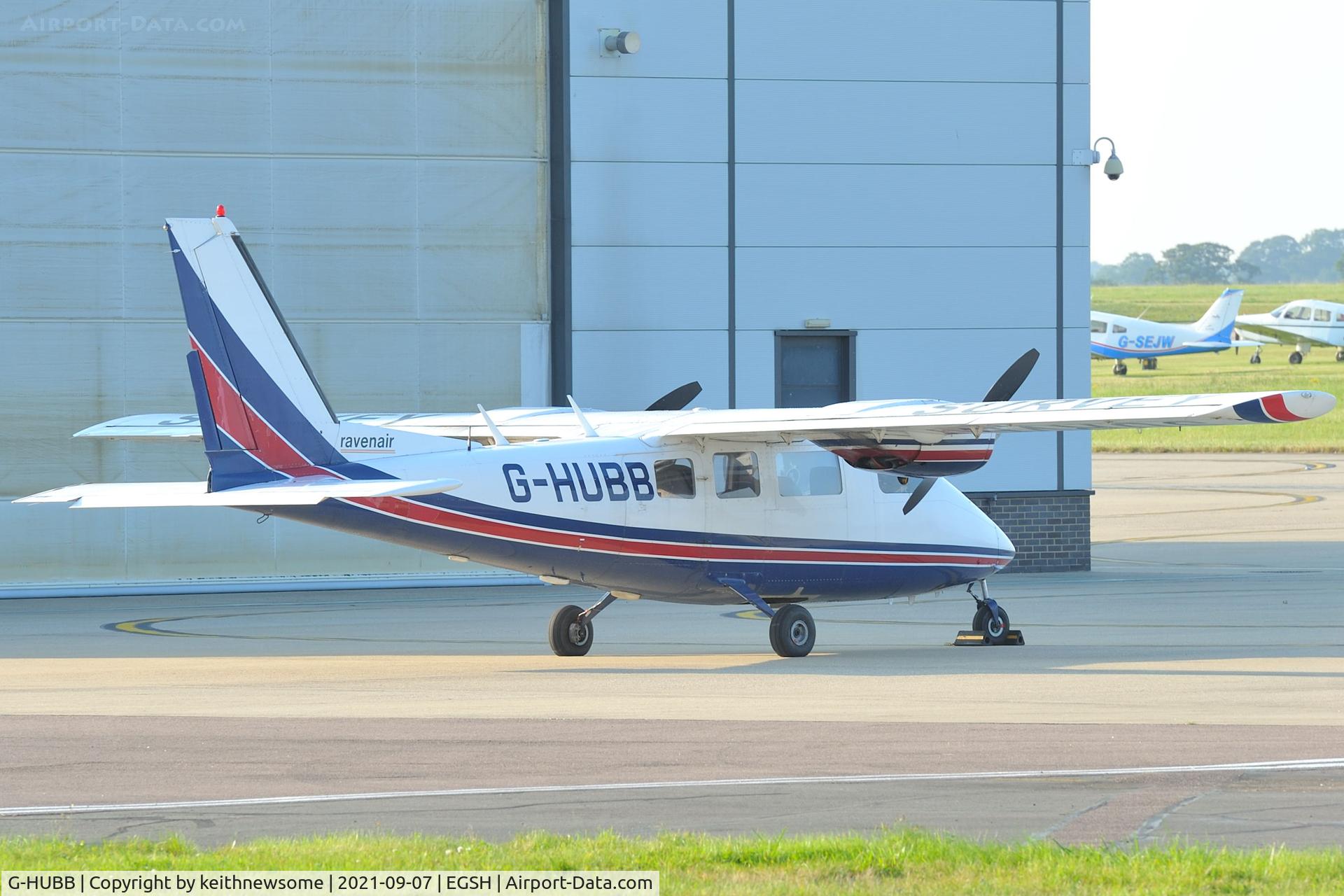 G-HUBB, 1979 Partenavia P-68B Victor C/N 194, Parked at Norwich.