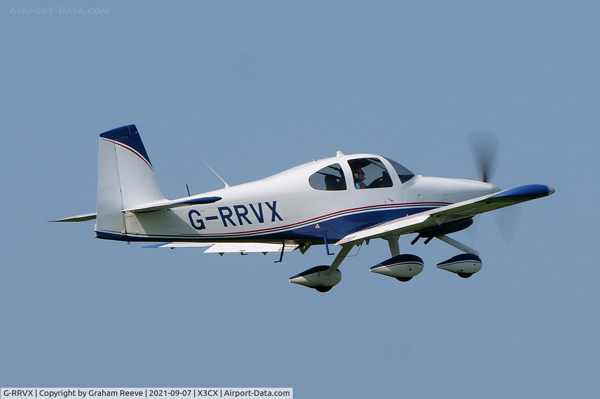 G-RRVX, 2006 Vans RV-10 C/N PFA 339-14601, Departing from Northrepps.