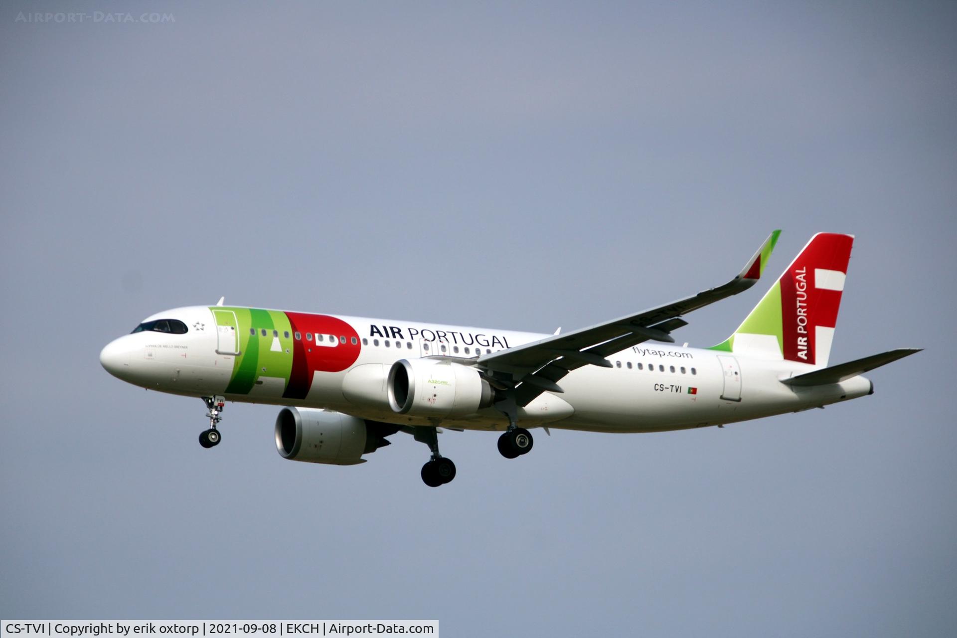 CS-TVI, 2021 Airbus A320-251N C/N 10338, CS-TVI landing rw 22L