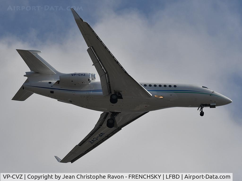 VP-CVZ, 2013 Dassault Falcon 7X C/N 220, TAG Aviation Asia landing runway 23