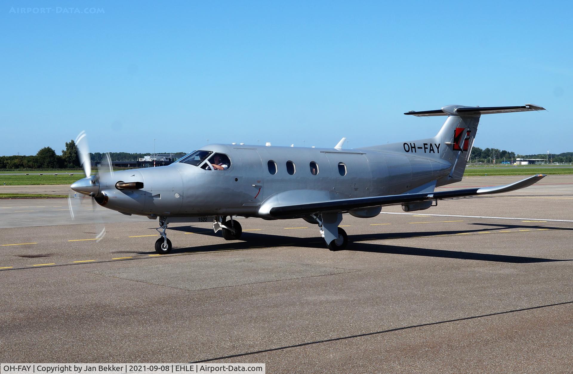 OH-FAY, 2015 Pilatus PC-12/47E C/N 1522, Lelystad Airport
Came in from Luxembourg. Departed to Fribourg (QYE)