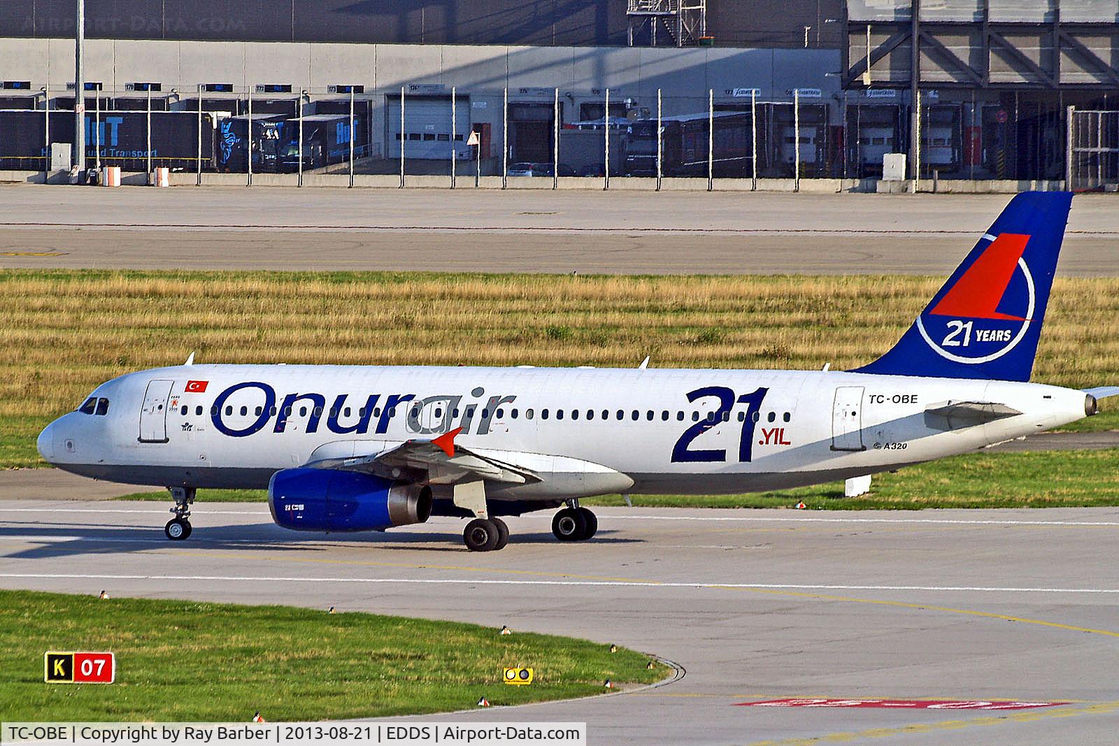 TC-OBE, 1995 Airbus A320-232 C/N 0471, TC-OBE   Airbus A320-232 [0471] (Onur Air) Stuttgart~D 21/08/2013