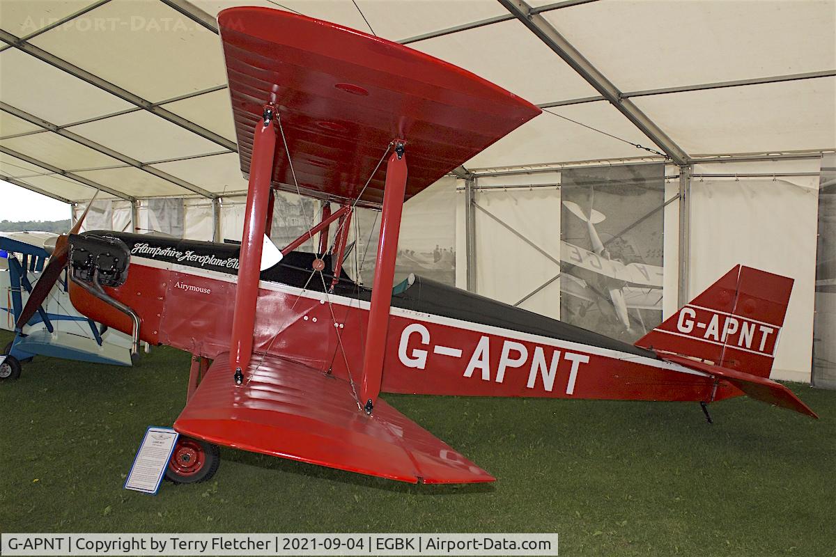 G-APNT, 1958 Currie Wot C/N P6399, On display at LAA National Rally at Sywell