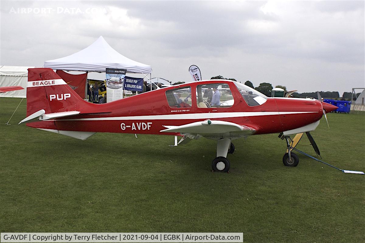 G-AVDF, 1967 Beagle B-121 Pup Series 1 (Pup 100) C/N B121-001, Beagle Aircraft had built this Pup at Shoreham in 1967 - 20020 it had its first flight in 51 years - on display at Sywell LAA Rally