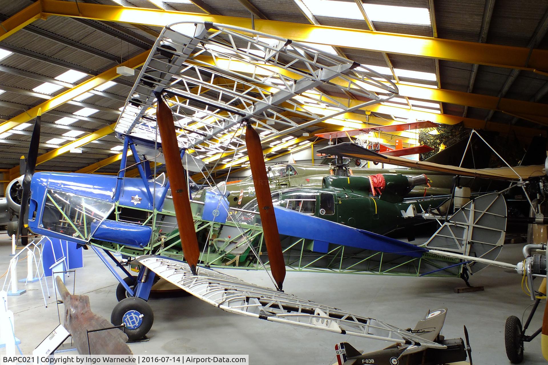 BAPC021, De Havilland DH-82A Tiger Moth II C/N 85226, De Havilland D.H.82A Tiger Moth (minus outer skin on port side) at the Newark Air Museum