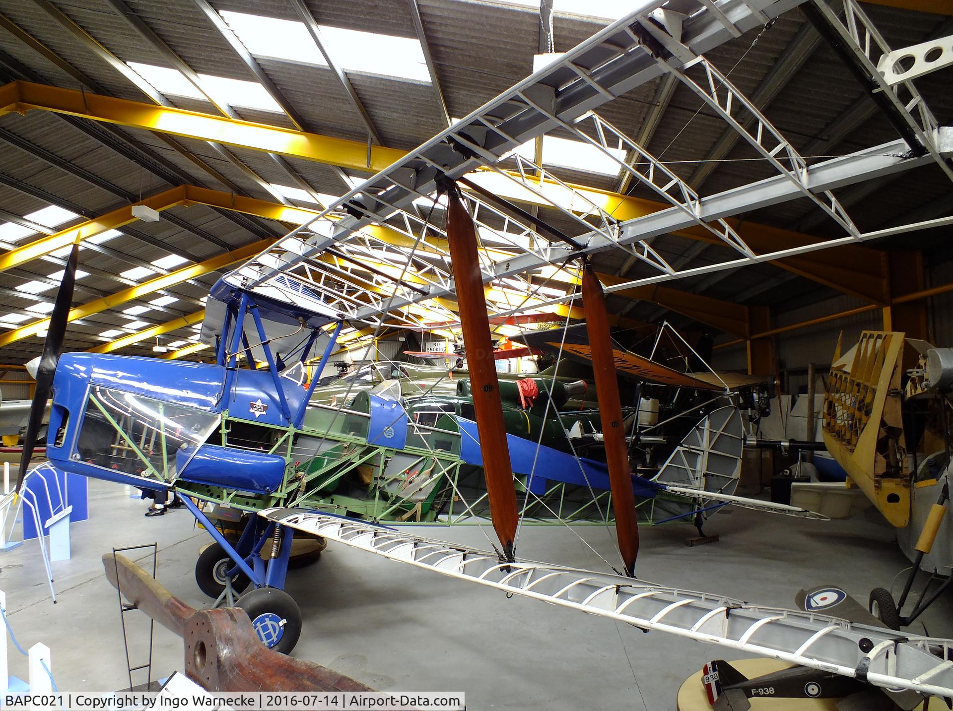 BAPC021, De Havilland DH-82A Tiger Moth II C/N 85226, De Havilland D.H.82A Tiger Moth (minus outer skin on port side) at the Newark Air Museum
