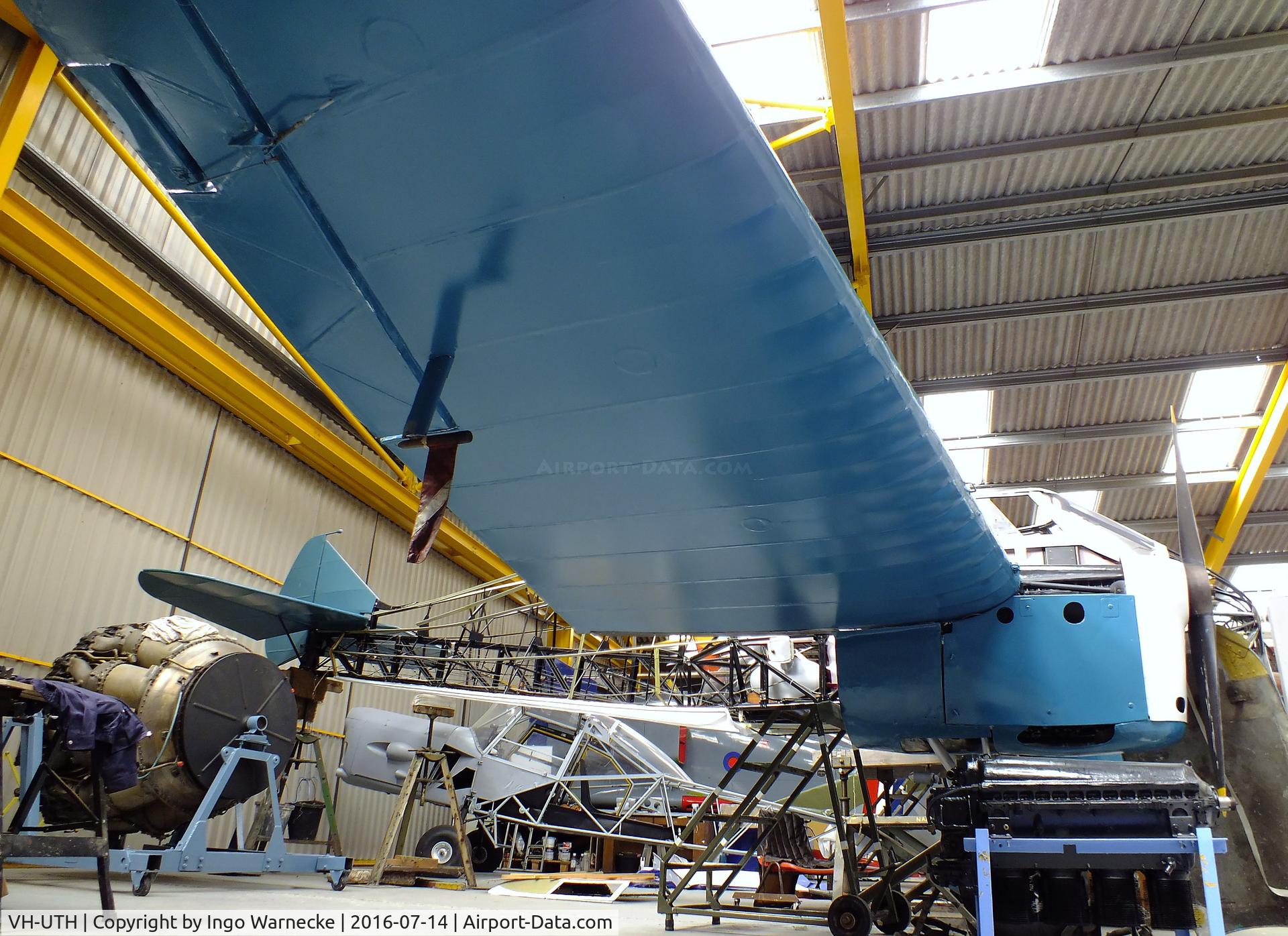 VH-UTH, 1935 General Aircraft Monospar ST-12 C/N ST12/36, General Aircraft Monospar ST-12 being restored at the Newark Air Museum