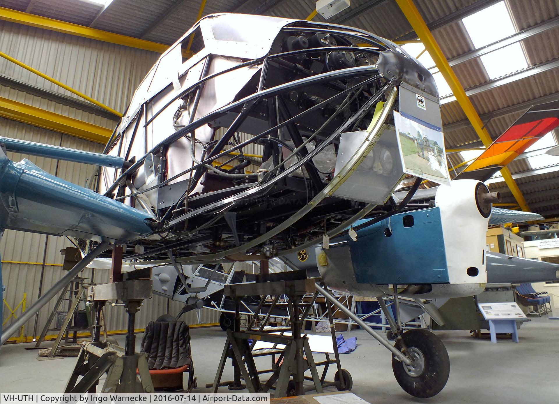 VH-UTH, 1935 General Aircraft Monospar ST-12 C/N ST12/36, General Aircraft Monospar ST-12 being restored at the Newark Air Museum
