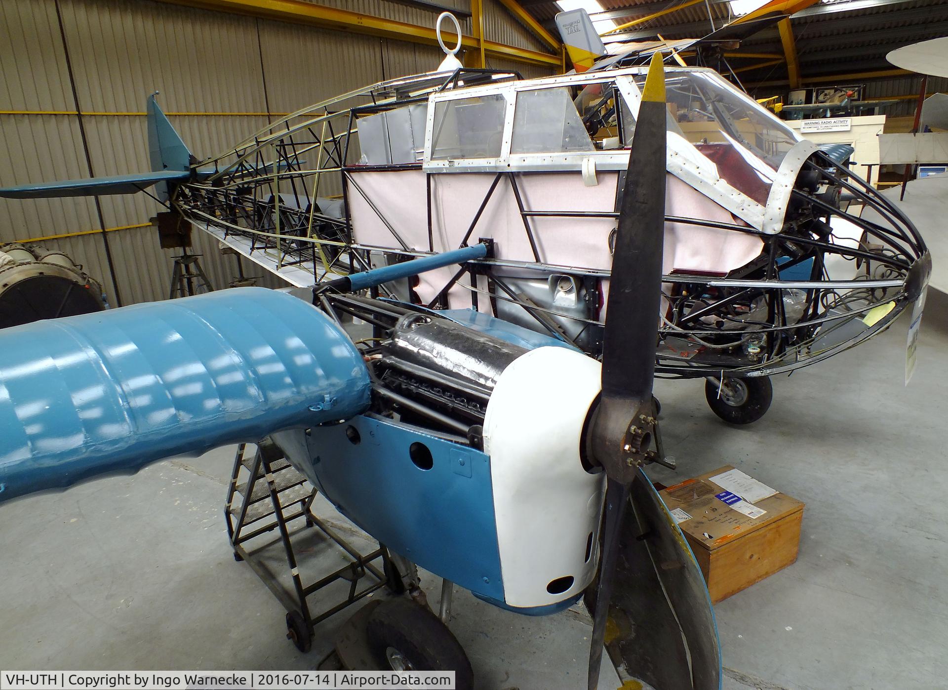 VH-UTH, 1935 General Aircraft Monospar ST-12 C/N ST12/36, General Aircraft Monospar ST-12 being restored at the Newark Air Museum