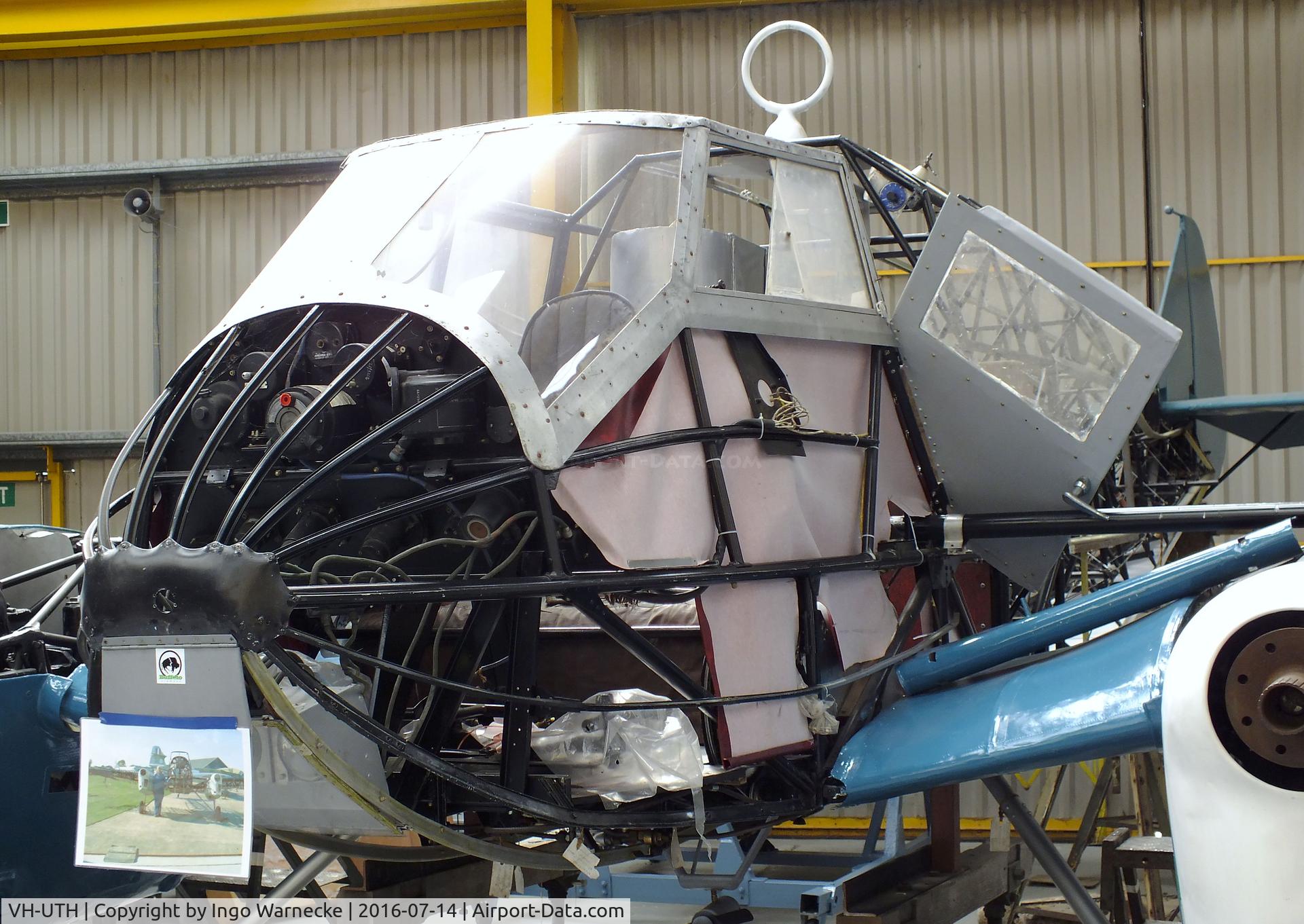 VH-UTH, 1935 General Aircraft Monospar ST-12 C/N ST12/36, General Aircraft Monospar ST-12 being restored at the Newark Air Museum