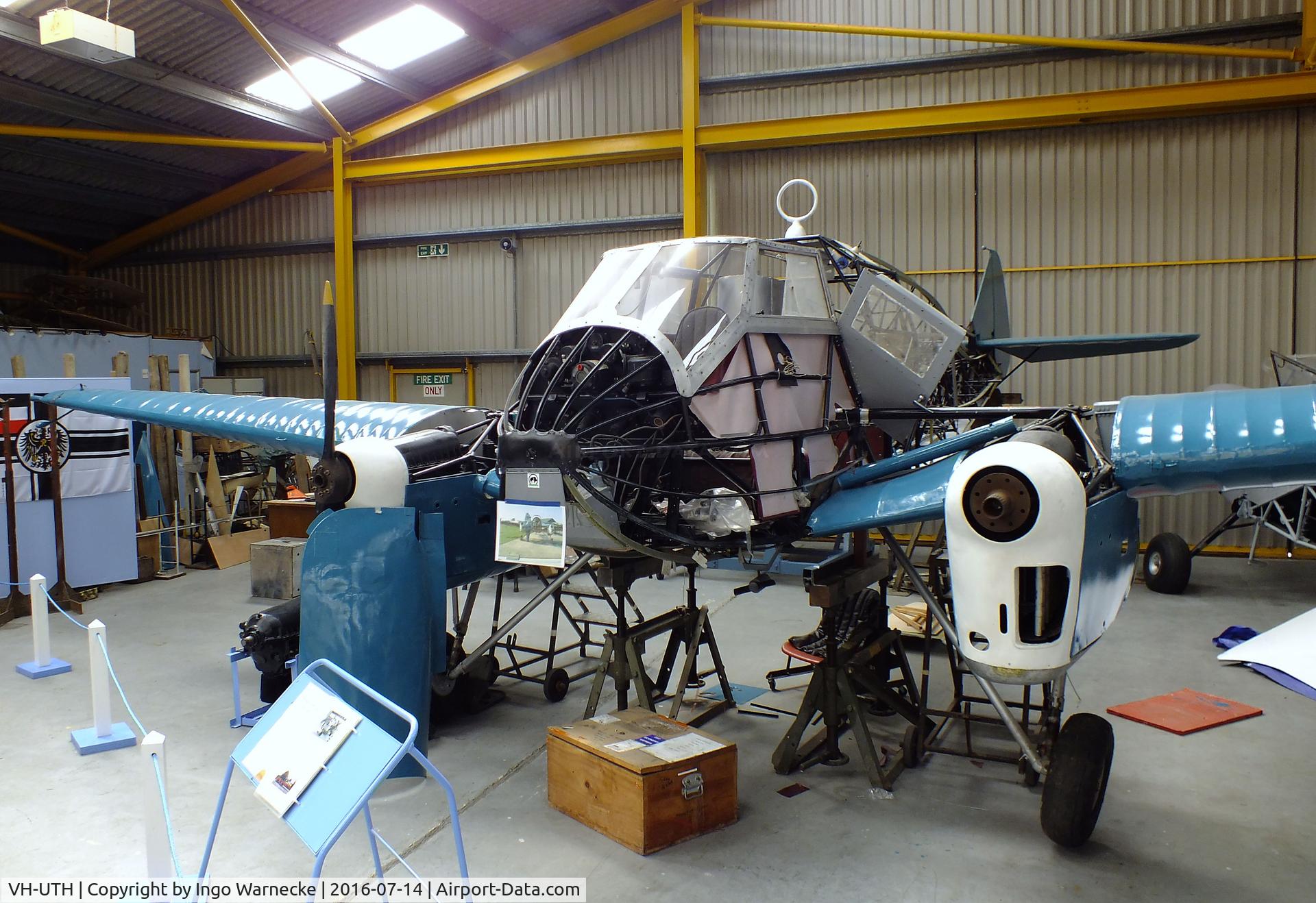 VH-UTH, 1935 General Aircraft Monospar ST-12 C/N ST12/36, General Aircraft Monospar ST-12 being restored at the Newark Air Museum