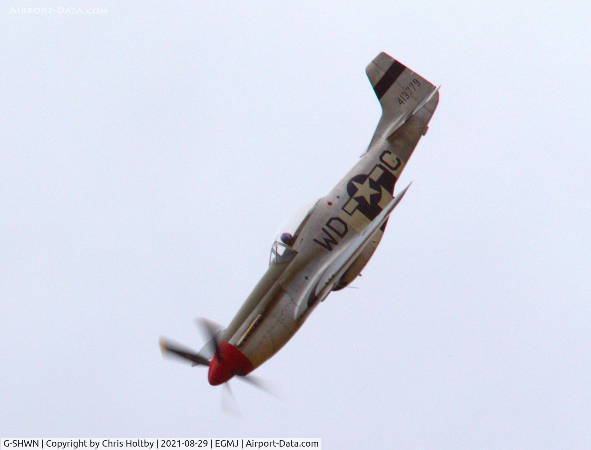 G-SHWN, 1944 North American P-51D Mustang C/N 122-40417, 1944 Mustang performing superbly at the Little Gransden Airshow 2021
